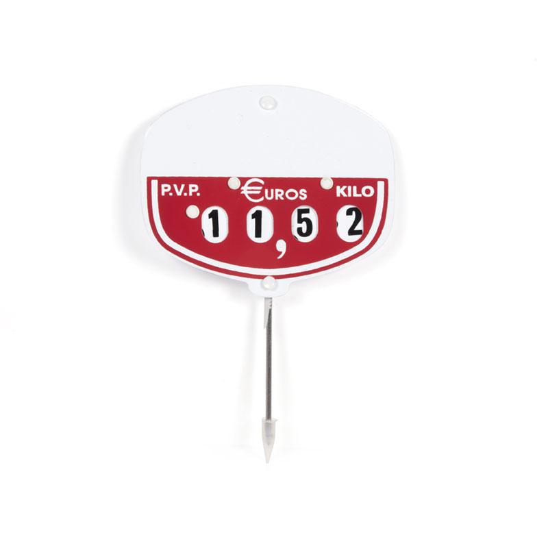 Imagen de Portaprecios Kilo Pequeño con Pincho y Ruleta - 10 Unds.
