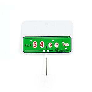 Imagen de Portaprecios con Pincho, Ruletas y Tipo - 10 Unds.