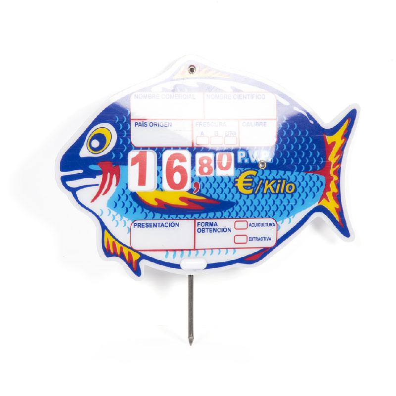 Imagen de Portaprecios Pescadería Pez con Ruleta - 10 Unds.