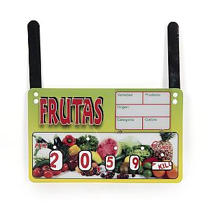 Imagen de Portaprecios Fruta con 4 Ruletas y Ganchos - 10 Unds.