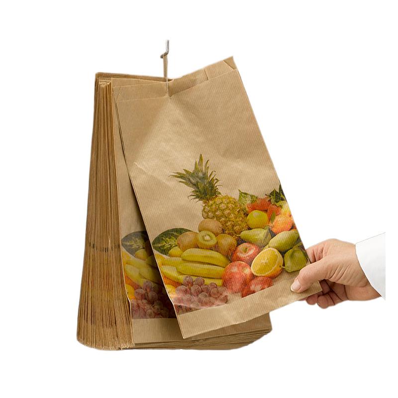 Bolsas kraft frutas muestra