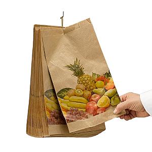 Bolsas kraft frutas muestra